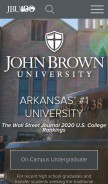 How jbu.edu looks like on a mobile device such as an iPhone.