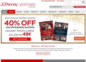 How jcpportraits.com looks like on a tablet such as an iPad.