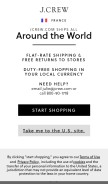 How jcrew.com looks like on a mobile device such as an iPhone.
