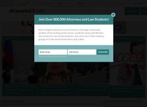 How jdjournal.com looks like on a tablet such as an iPad.