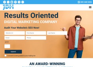 How jdmwebtechnologies.com looks like on a tablet such as an iPad.