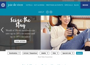 How jdvhotels.com looks like on a tablet such as an iPad.
