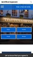 How jdwetherspoon.com looks like on a mobile device such as an iPhone.