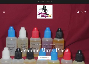 How jeanniemaysplace.com looks like on a tablet such as an iPad.
