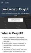 How jeasyui.com looks like on a mobile device such as an iPhone.