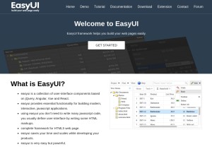 How jeasyui.com looks like on a tablet such as an iPad.