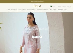 How jeem.pk looks like on a tablet such as an iPad.