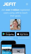 How jefit.com looks like on a mobile device such as an iPhone.