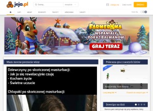 How jeja.pl looks like on a tablet such as an iPad.