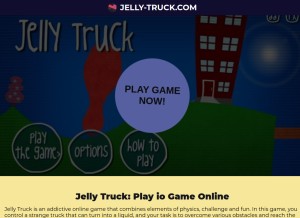 How jelly-truck.com looks like on a tablet such as an iPad.