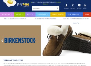 How jellyegg.com looks like on a tablet such as an iPad.