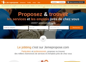 How jemepropose.com looks like on a tablet such as an iPad.