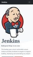 How jenkins-ci.org looks like on a mobile device such as an iPhone.