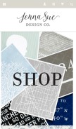 How jennasuedesign.com looks like on a mobile device such as an iPhone.