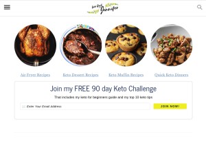 How jenniferbanz.com looks like on a tablet such as an iPad.