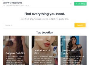 How jennygoaescorts.in looks like on a tablet such as an iPad.