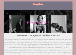 How jennyinpune.in looks like on a tablet such as an iPad.