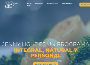 How jennylight.com.mx looks like on a tablet such as an iPad.