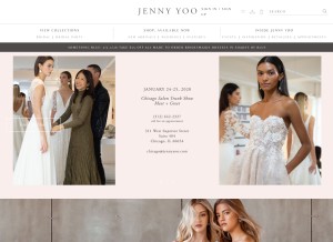 How jennyyoo.com looks like on a tablet such as an iPad.