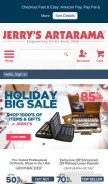 How jerrysartarama.com looks like on a mobile device such as an iPhone.
