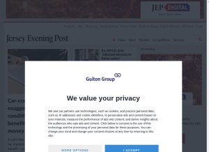 How jerseyeveningpost.com looks like on a tablet such as an iPad.