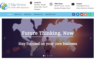 How jeservices.in looks like on a tablet such as an iPad.