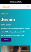 How jesmin.in looks like on a mobile device such as an iPhone.