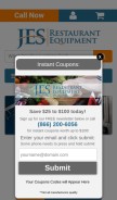How jesrestaurantequipment.com looks like on a mobile device such as an iPhone.
