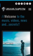 How jesusdelcampo.com looks like on a mobile device such as an iPhone.