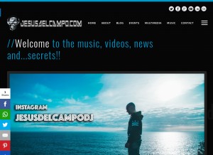 How jesusdelcampo.com looks like on a tablet such as an iPad.