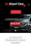 How jetairportcars.com looks like on a mobile device such as an iPhone.