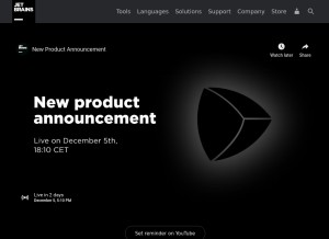 How jetbrains.com looks like on a tablet such as an iPad.