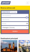 How jetcost.it looks like on a mobile device such as an iPhone.