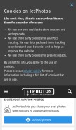 How jetphotos.com looks like on a mobile device such as an iPhone.