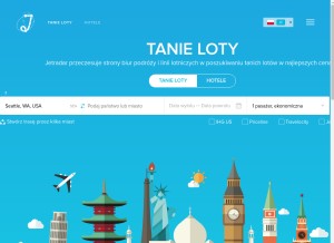 How jetradar.pl looks like on a tablet such as an iPad.