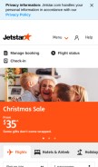 How jetstar.com looks like on a mobile device such as an iPhone.