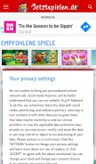 How jetztspielen.de looks like on a mobile device such as an iPhone.
