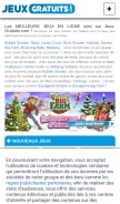 How jeux-gratuits.com looks like on a mobile device such as an iPhone.