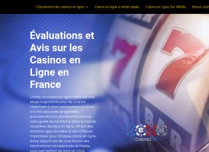 How jeuxcasinofr.com looks like on a tablet such as an iPad.