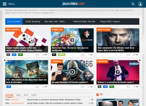 How jeuxvideo.com looks like on a tablet such as an iPad.