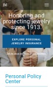 How jewelersmutual.com looks like on a mobile device such as an iPhone.