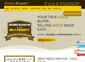 How jewelsplanet.com looks like on a tablet such as an iPad.