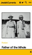 How jewishcurrents.org looks like on a mobile device such as an iPhone.