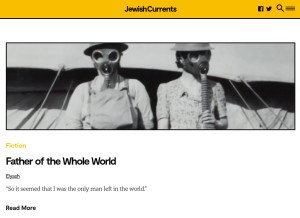 How jewishcurrents.org looks like on a tablet such as an iPad.