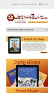 How jewishmusic.com looks like on a mobile device such as an iPhone.