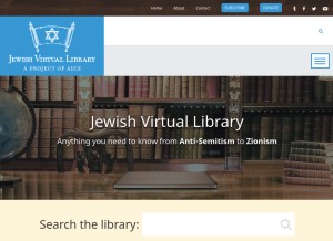 How jewishvirtuallibrary.org looks like on a tablet such as an iPad.