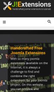 How jextensions.com looks like on a mobile device such as an iPhone.