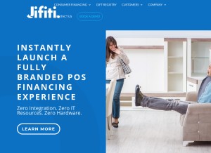How jifiti.com looks like on a tablet such as an iPad.
