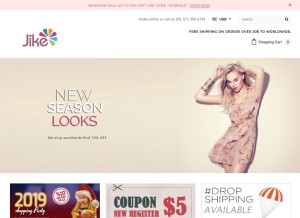 How jikemodern.com looks like on a tablet such as an iPad.