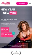 How jillianmichaels.com looks like on a mobile device such as an iPhone.